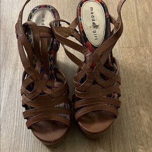 Madden Girl Tan Platform Sandals